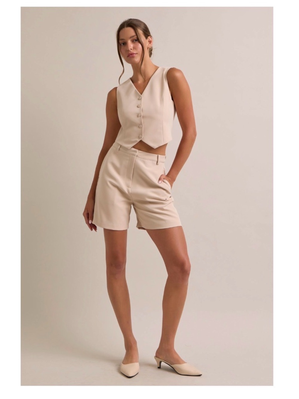 Women’s 2-Piece Vest & Shorts Set – Chic Summer Outfit Small